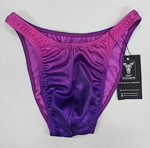 Sunga Bodybuilder – Tradicional – M – Rosa com Roxo Degradê – Sem costura