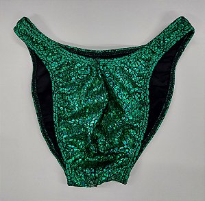 Sunga Bodybuilder – Tradicional – M – Esmeralda Réptil – Sem costura