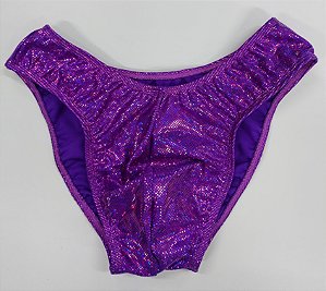 Sunga Bodybuilder – IFBB – M – Roxa Holográfica – Sem costura