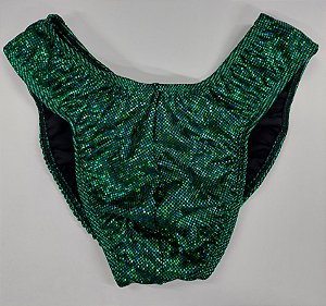 Sunga Bodybuilder – IFBB – P – Esmeralda Holográfica – Com costura