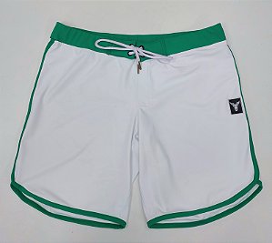 Bermuda Mens Physique Curta – Branca com esmeralda – 38