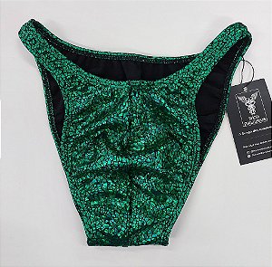 Sunga Bodybuilder – Tradicional – GG – Esmeralda Réptil – Sem costura