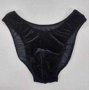 Sunga Bodybuilder – IFBB – GG – Preta em Veludo – Sem costura