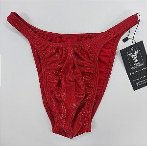 Sunga Bodybuilder – Pró – M – Vermelha Camaleão – Sem costura