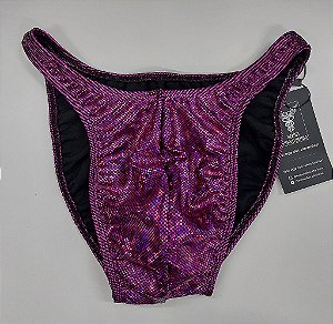 Sunga Bodybuilder – Tradicional – G – Magenta Holográfica – Sem costura