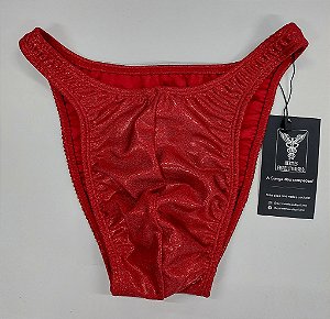 Sunga Bodybuilder – Tradicional – M – Vermelha Brilhante – Sem costura