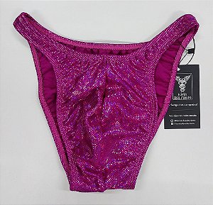 Sunga Bodybuilder – Tradicional – M – Rosa Holográfica – Sem costura