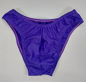 Sunga Bodybuilder – IFBB – M – Roxa com Glitter – Sem costura