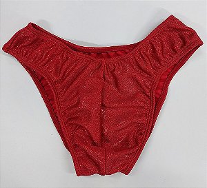 Sunga Bodybuilder – IFBB – P – Vermelha Brilhante Holográfica – Sem costura