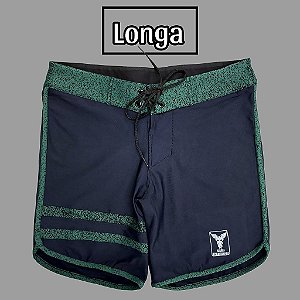 Bermuda Mens Physique Longa – Verde escura e listras – 36