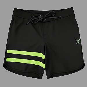 Bermuda Men's Physique Curta Preta com Listras Lima