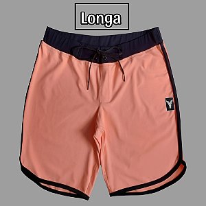 Bermuda Men's Physique Longa Laranja Claro Flúor