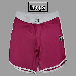 Bermuda Men's Physique Longa Cereja com Branco