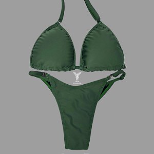 Biquíni de Poses – Verde Militar em Lycra