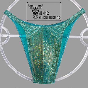 Sunga Bodybuilder Jade Holográfica - Corte Pró