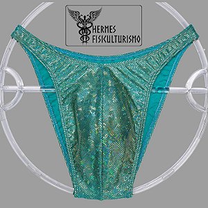 Sunga Bodybuilder Jade Holográfica - Corte Tradicional