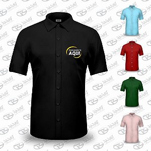 Camisa Social Manga Curta - Várias Cores - Uniforme Personalizado