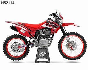 KIT GRÁFICO CRF 230 F 2015 A 2020 - SEELY CANARD RED - H52114