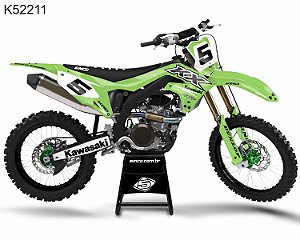 KIT GRÁFICO KX 450 F 2019 A 2022 - KX 250 F - 2021 A 2022 - GREEN MX - K52211