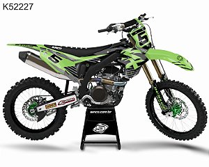 KIT GRÁFICO KX 450 F 2019 A 2022 - KX 250 F - 2021 A 2022 - BEAST GREEN - K52227