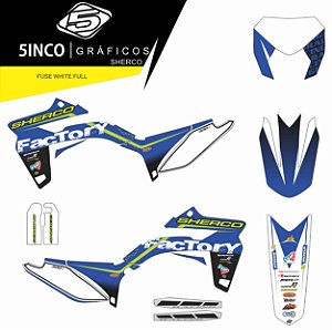 Kit Adesivo 3M Flúor Fuse White Full SHERCO