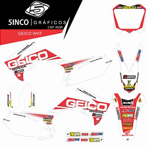 Kit Adesivo 3M Geico Wht CRF 450R