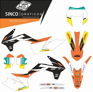 Kit Adesivo 3M  Replica 2017 KTM EXCF 250 2015