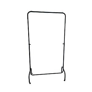 Arara Cabideiro Simples de Chão Preta - 1 Metro