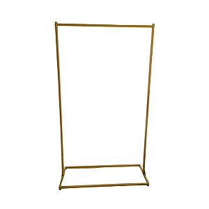 Arara Quadrada / Industrial Dourada 100cm x 174cm - Tubo Reforçado