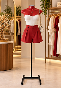 Jô Perninha Rose - C/ Pedestal Preto Simples