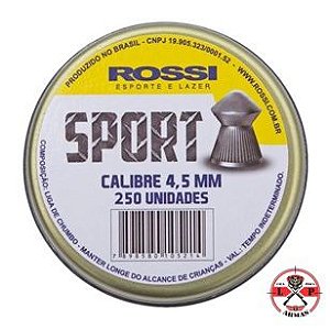 Chumbinho Rossi Sport 4,5mm - 250 Un