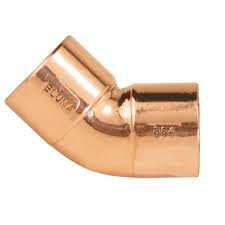 Curva Latão 45° 15mm sem anel