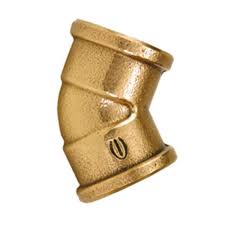 Curva de Latão 45° R/R 1" – 709