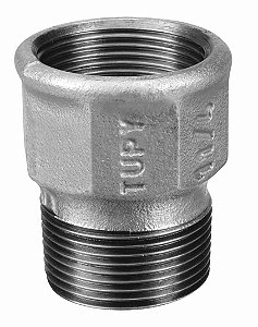 LUVA 529A BSP MF 1/2" GALVANIZADO- TUPY