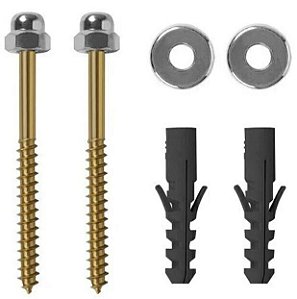 Parafuso Latão com Bucha 8mm x 70mm – 2 Peças – Art Metais