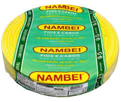Cabo Flexível 750V 6,00mm² Amarelo – Nambei - (Venda por Metro)