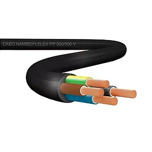 Cabo PP Flexível 500V 4x1,50mm – Nambei – Vendido por metro