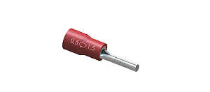 Terminal Elétrico 0,5A 1,5mm Pino Longo Vermelho TPP21-L - Intelli
