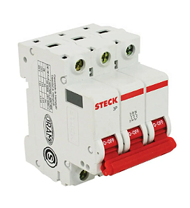 Disjuntor Steck SD63 04A 3P Curva C 3kA