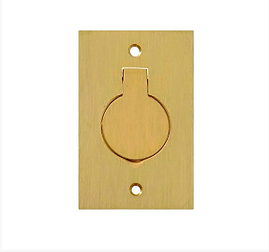 Placa de Piso Latão com Unha 4x2 para 1 Tomada Universal – Stamplac