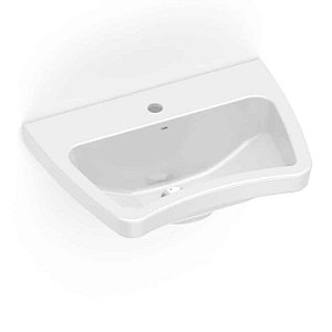 Cuba Lavatório com Coluna Acesso Plus 600x415 mm com Mesa – Branco – Celite