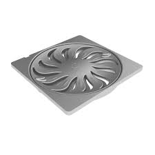 Grelha PVC Quadrada Titânio 150mm