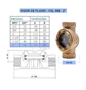 Visor para Vapor Fig. 088 2” BSP Deca
