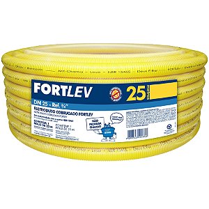 ELETRODUTO FLEXIVEL CORRUGADO AMARELO 25MM FORTLEV