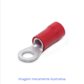 Terminal Argola Vermelho 0,5 a 1,5 mm² – Furo 5/32” – Modelo 4MM
