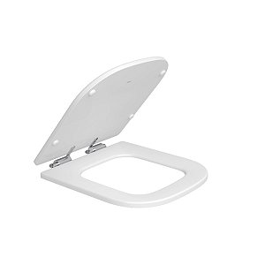 Assento Poliéster Slow Close Com Microban Para Bacias Quadra / Polo / Unic Branco