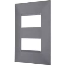 Placa 2 Postos Separados 4x2 Cinza – Pial (618506CZ)