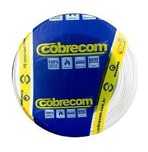 CABO FLEXÍVEL COBRECOM 1,5MM 750V BRANCO ROLO DE 100 METROS