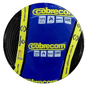 CABO FLEXÍVEL COBRECOM 4MM  750V PRETO 100 METROS