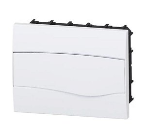 QUADRO PVC EMBUTIR 12 DISJUNTORES BRANCO - BRUM